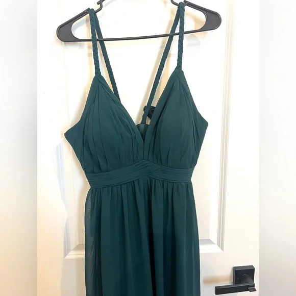 Azazie Women’s Bridemaids Dress, Pine Color, Size 4 Small, Bridesmaid Formal - Picture 4 of 16